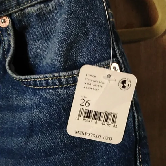 FREE PEOPLE Maggie Mid rise straight jeans 26" NWT - Picture 3 of 7